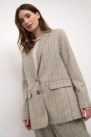 geruite blazer grijs