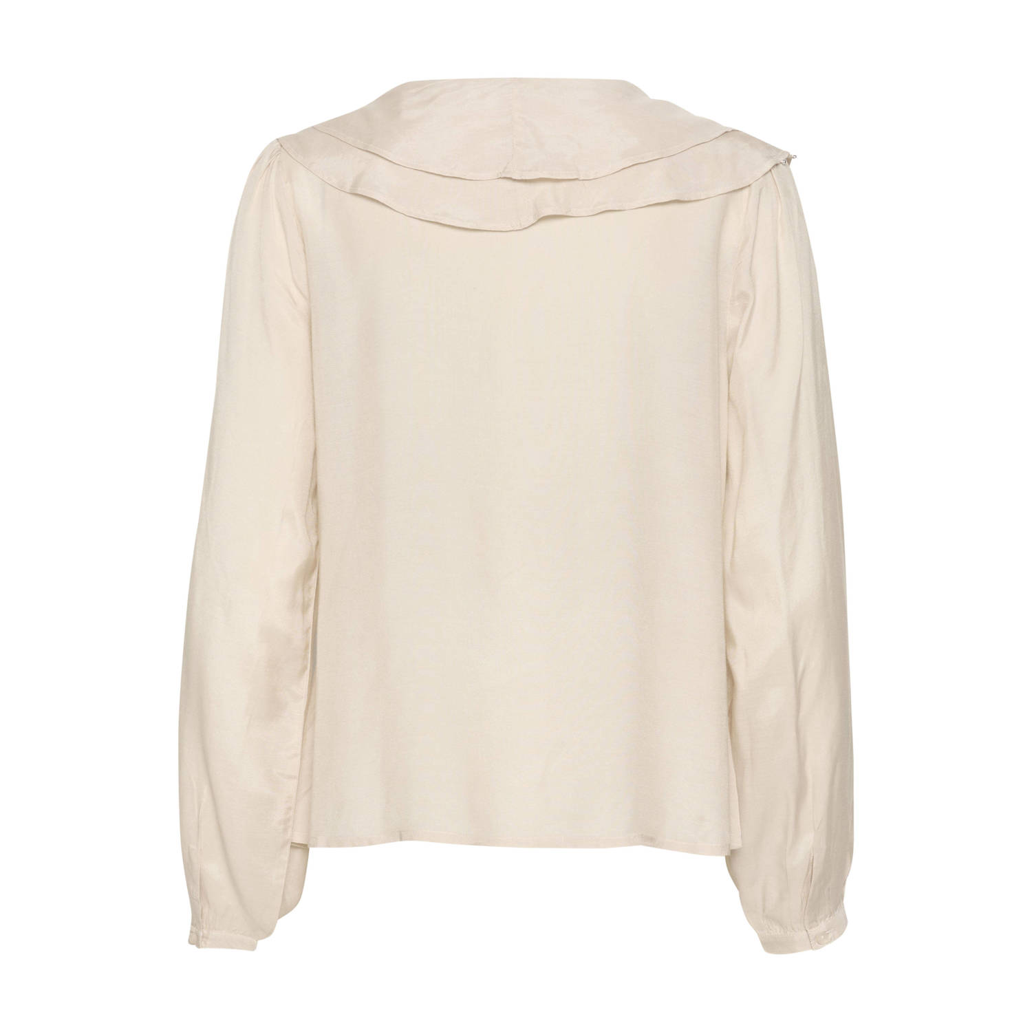Cream blouse CRRinni met ruches ecru