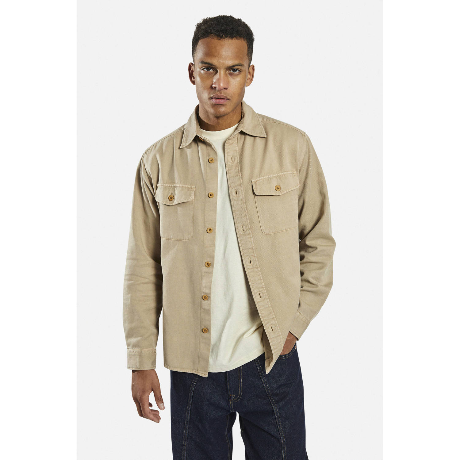 Redefined Rebel regular fit overhemd RRCooper safari