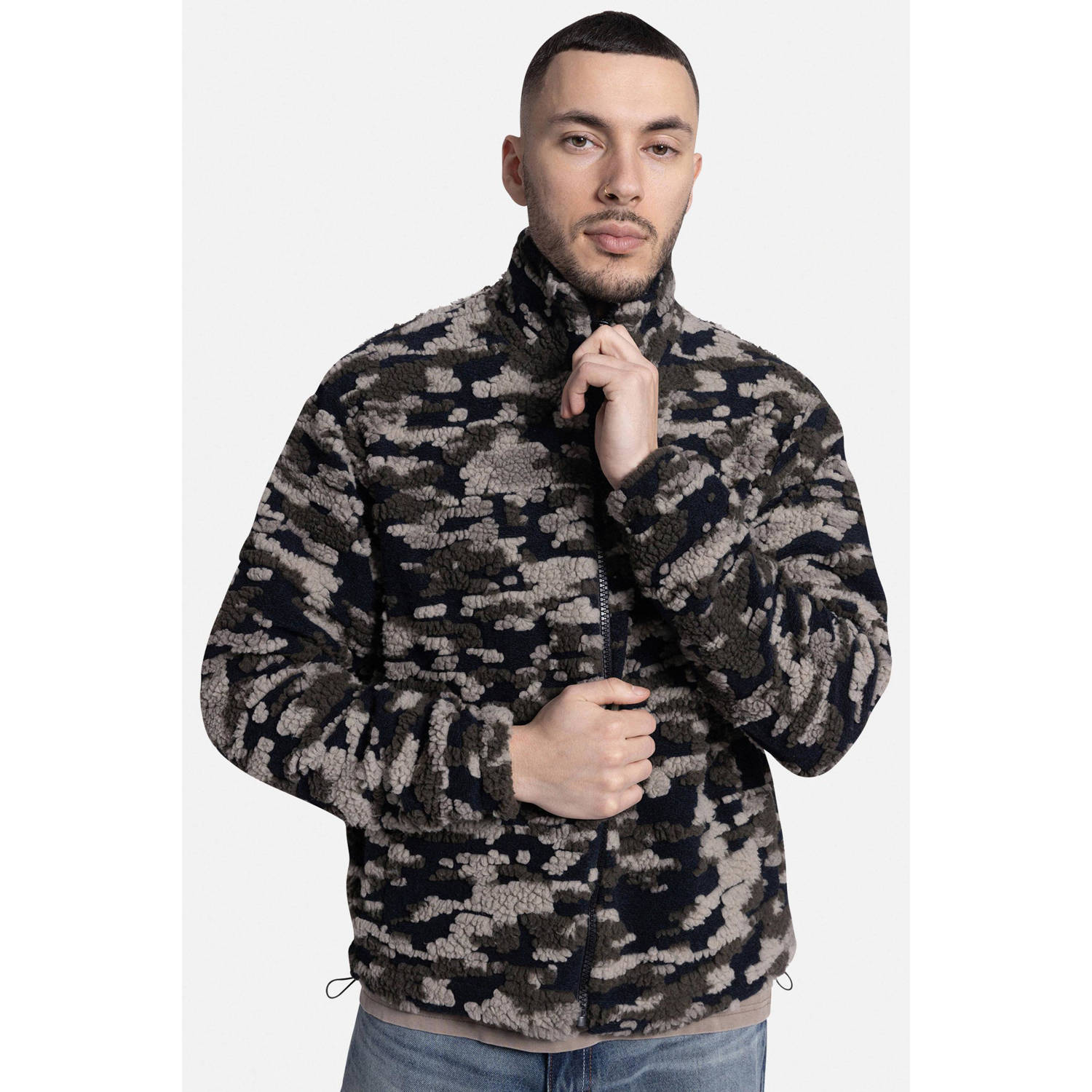 Redefined Rebel jas met camouflageprint zwart