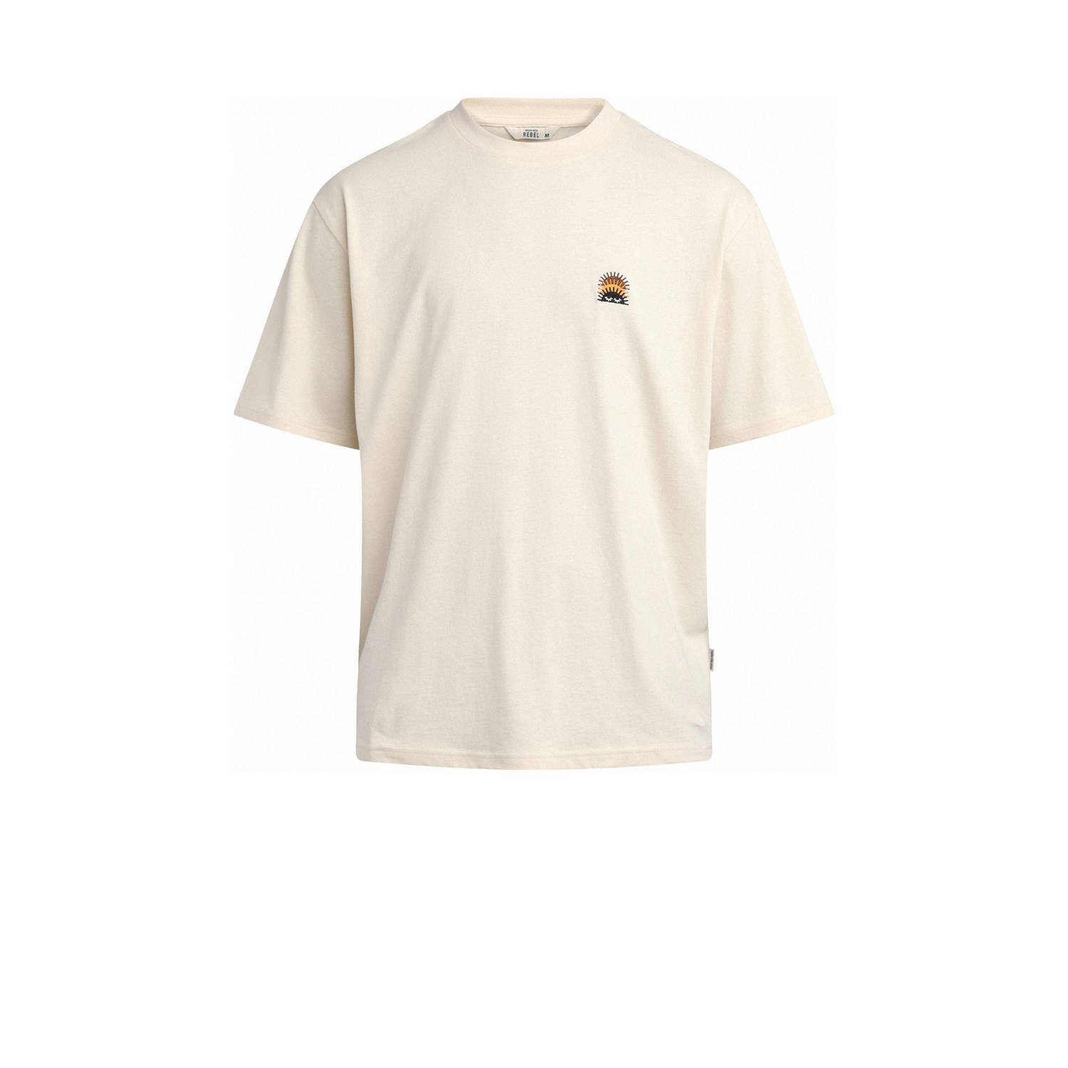 Redefined Rebel oversized T-shirt RRLucas met printopdruk white smoke