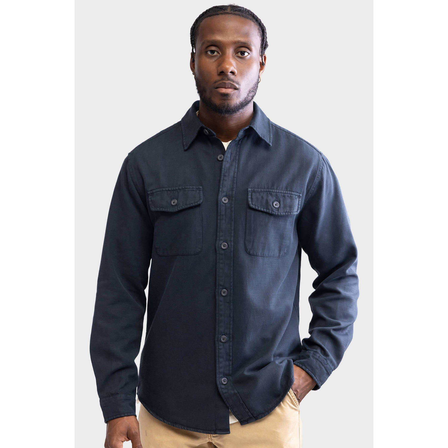 Redefined Rebel regular fit overhemd RRCooper navy