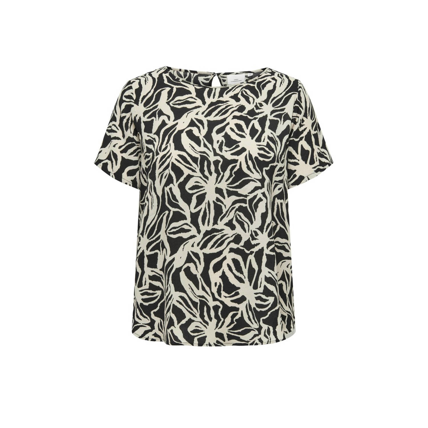 ONLY CARMAKOMA geweven top CARVICA met all over print en open detail