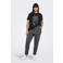 ONLY CARMAKOMA slim fit broek CARGOLDTRASH grijs