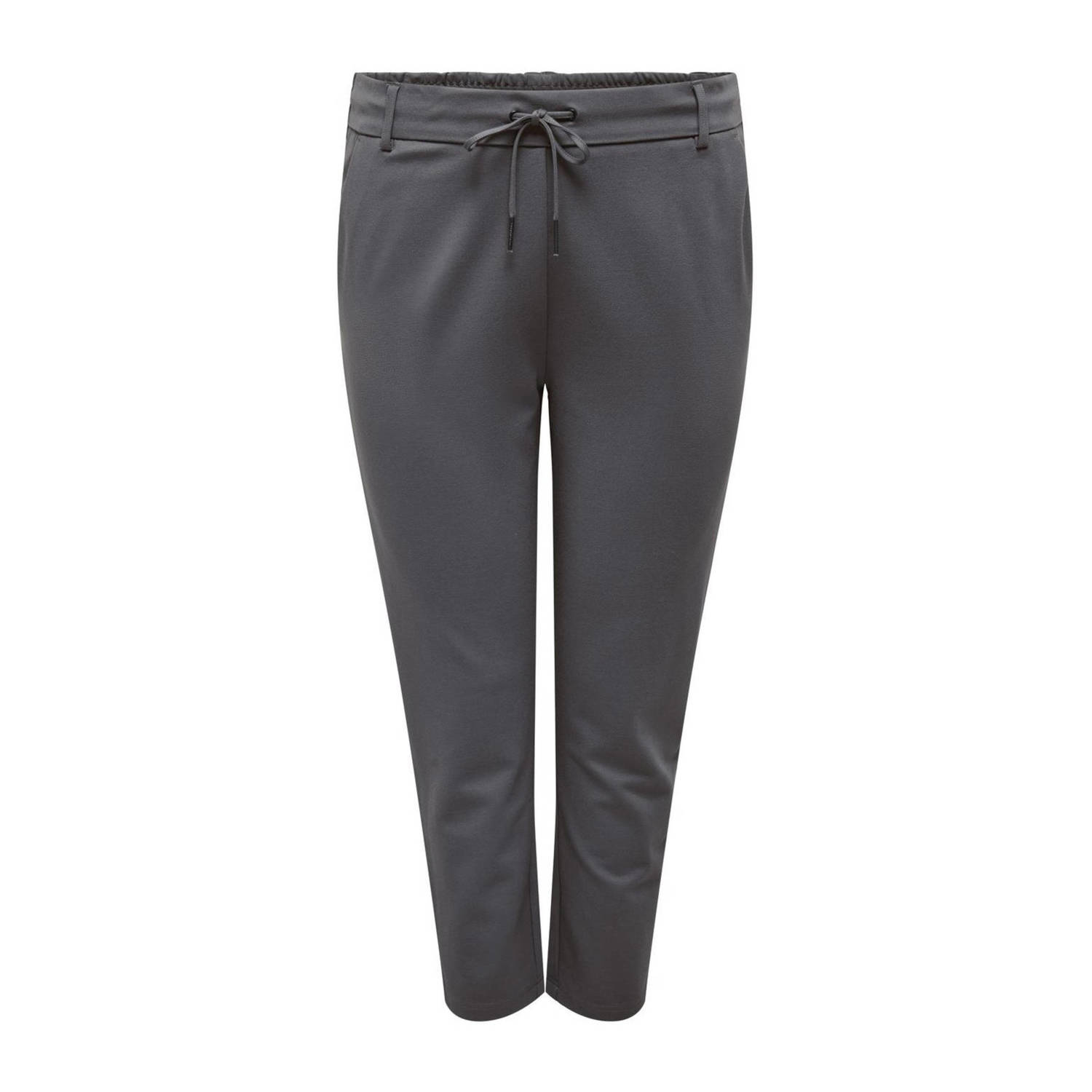 ONLY CARMAKOMA slim fit broek CARGOLDTRASH grijs