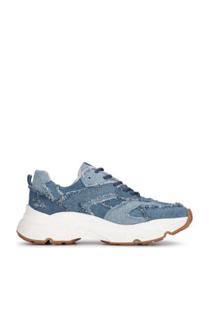   chunky denim sneakers blauw