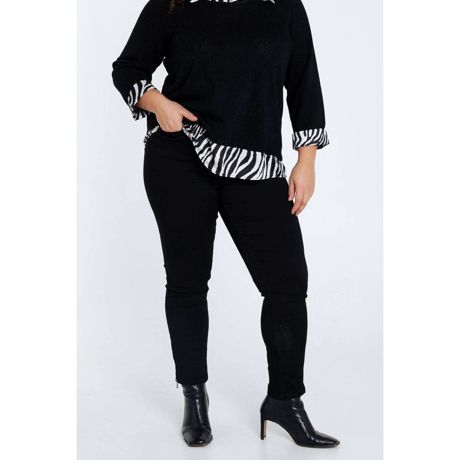 Paprika regular waist regular fit jeans zwart
