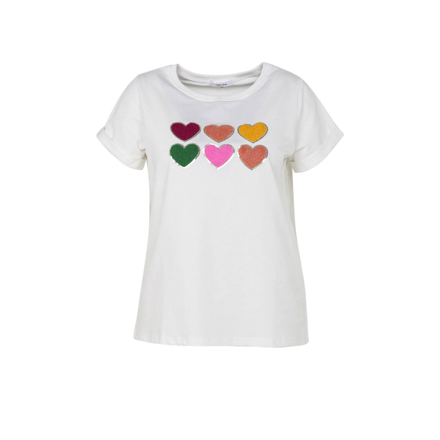 Paprika T-shirt met printopdruk ecru