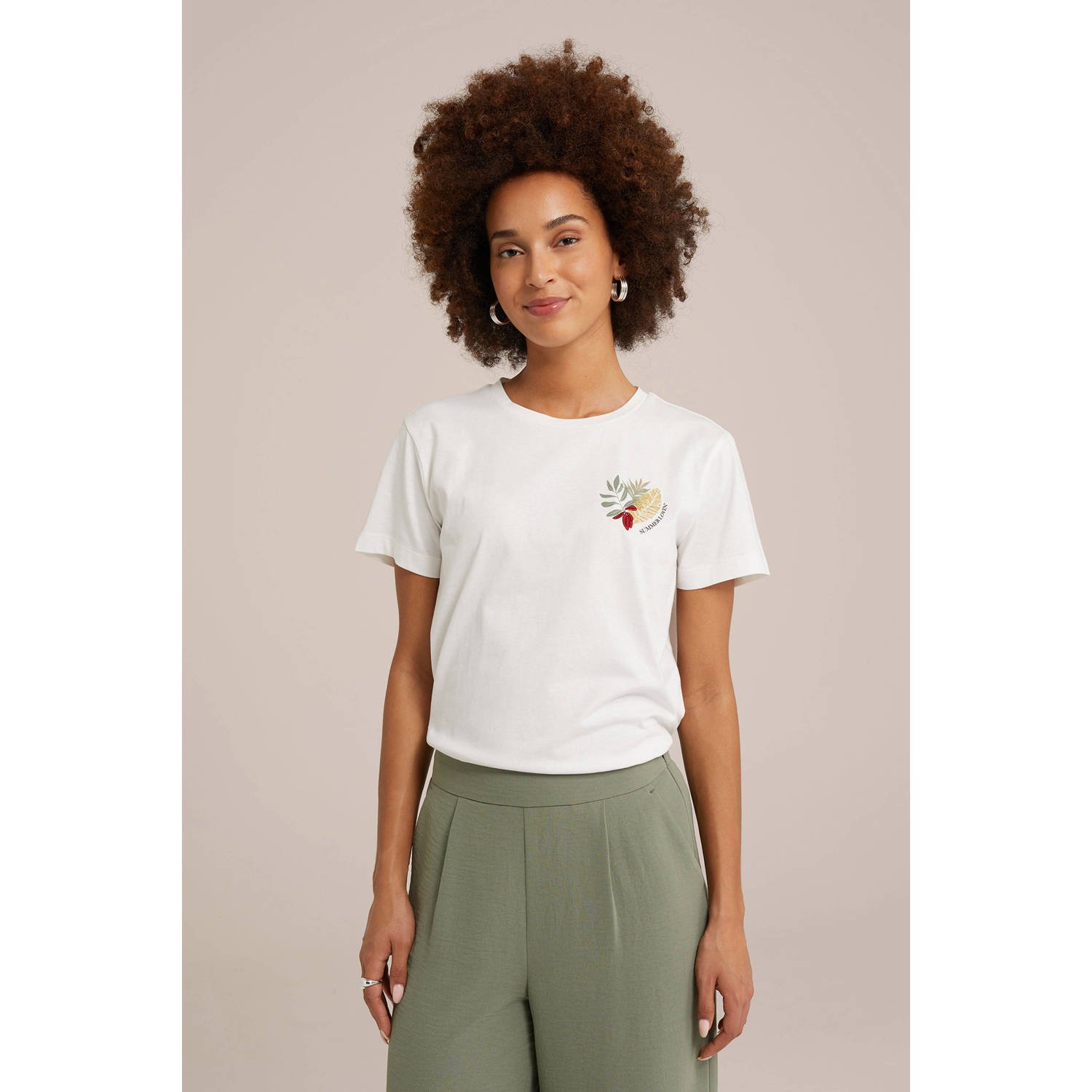 WE Fashion T-shirt met printopdruk wit