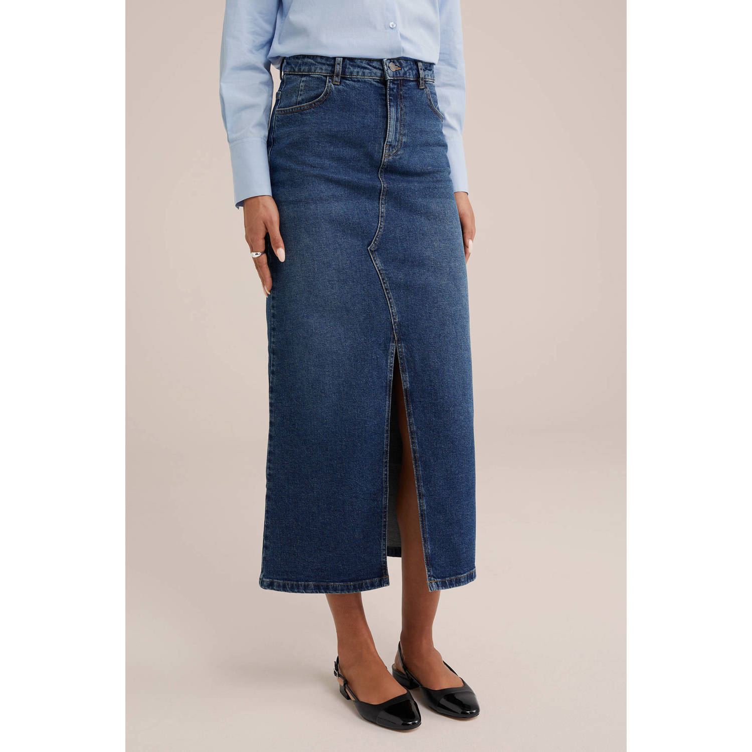 WE Fashion Blue Ridge spijkerrok dark blue denim