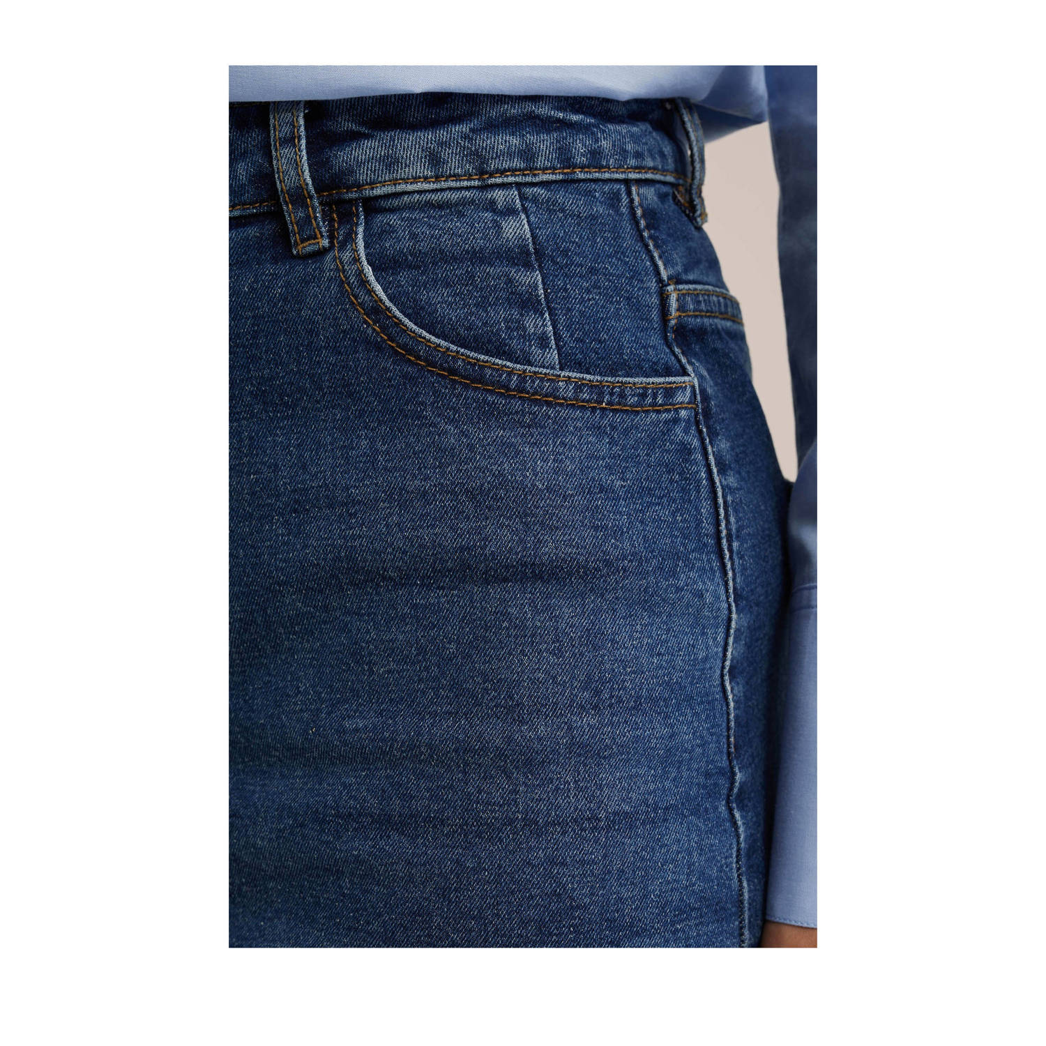 WE Fashion spijkerrok dark blue denim