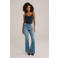 WE Fashion singlet met kant - donkerblauw
