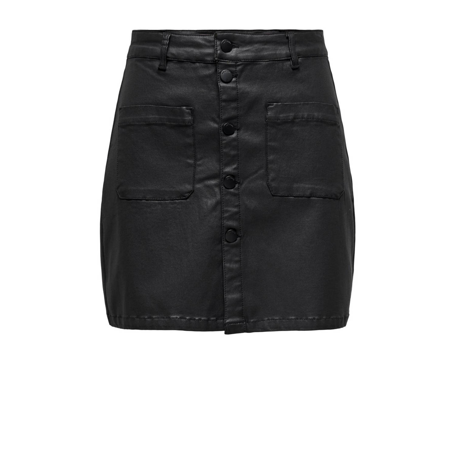 JDY imitatieleer imitatieleren rok zwart