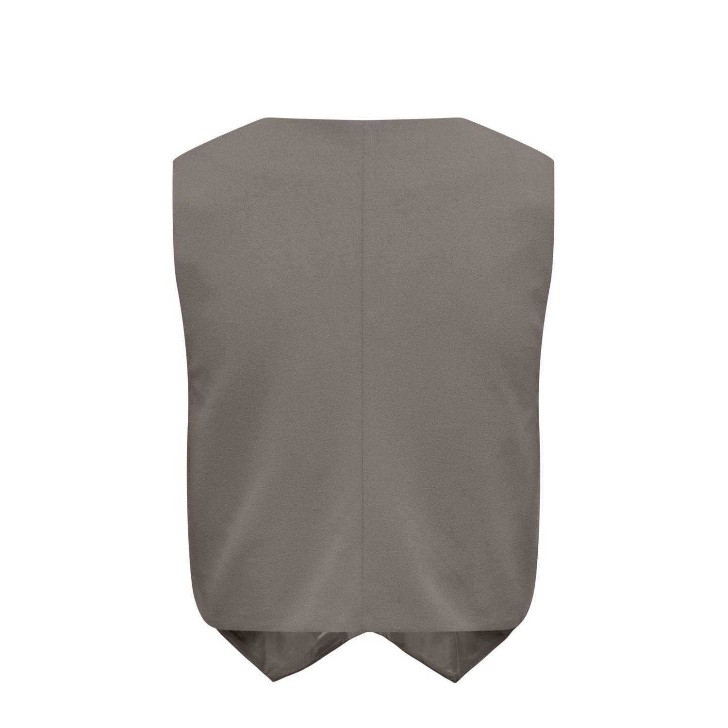 JDY gilet GEGGO grijsbruin