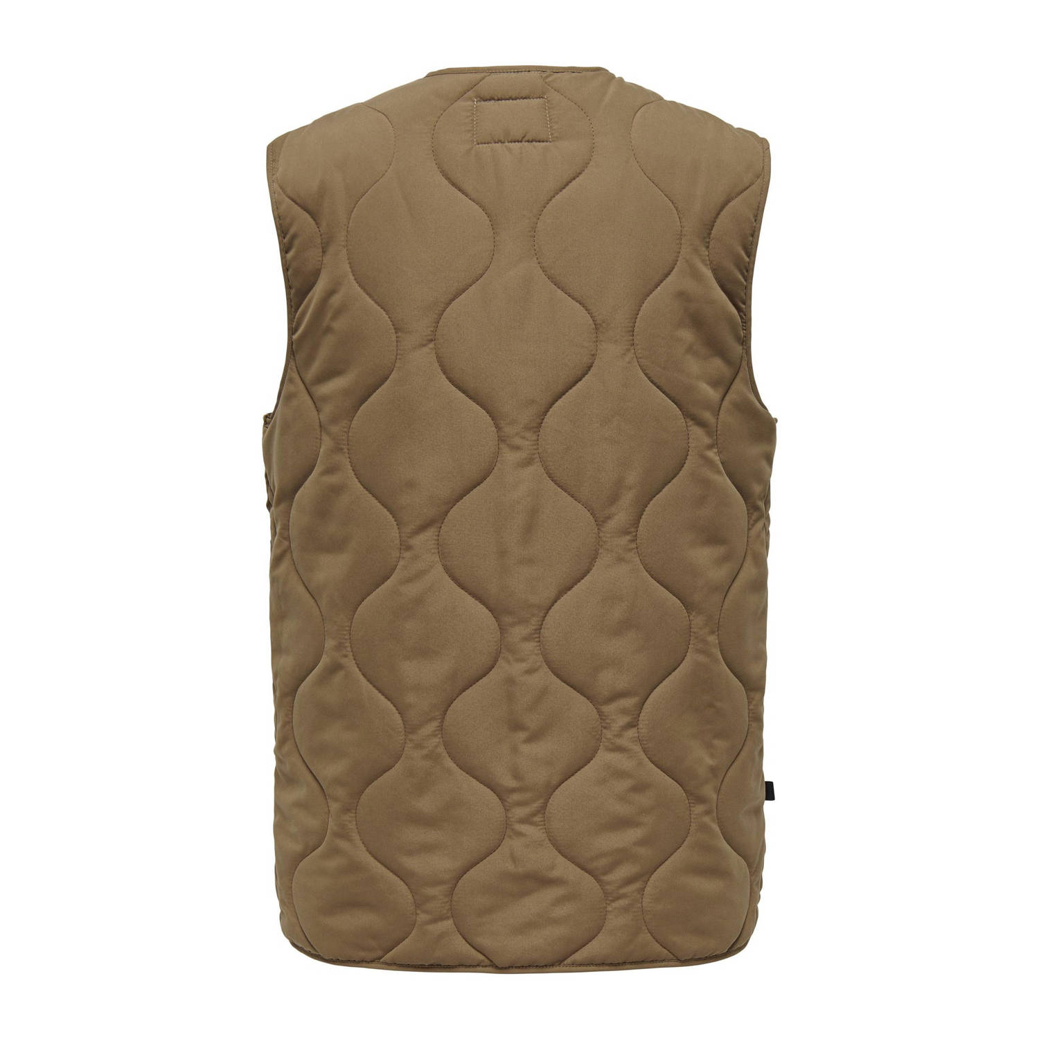 JDY quilted bodywarmer ELLA lichtbruin