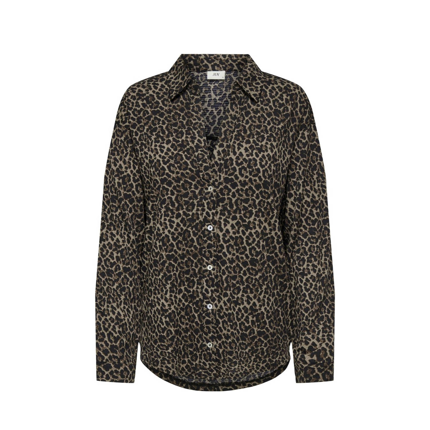 JDY blouse ZOEY L met dierenprint bruin zwart