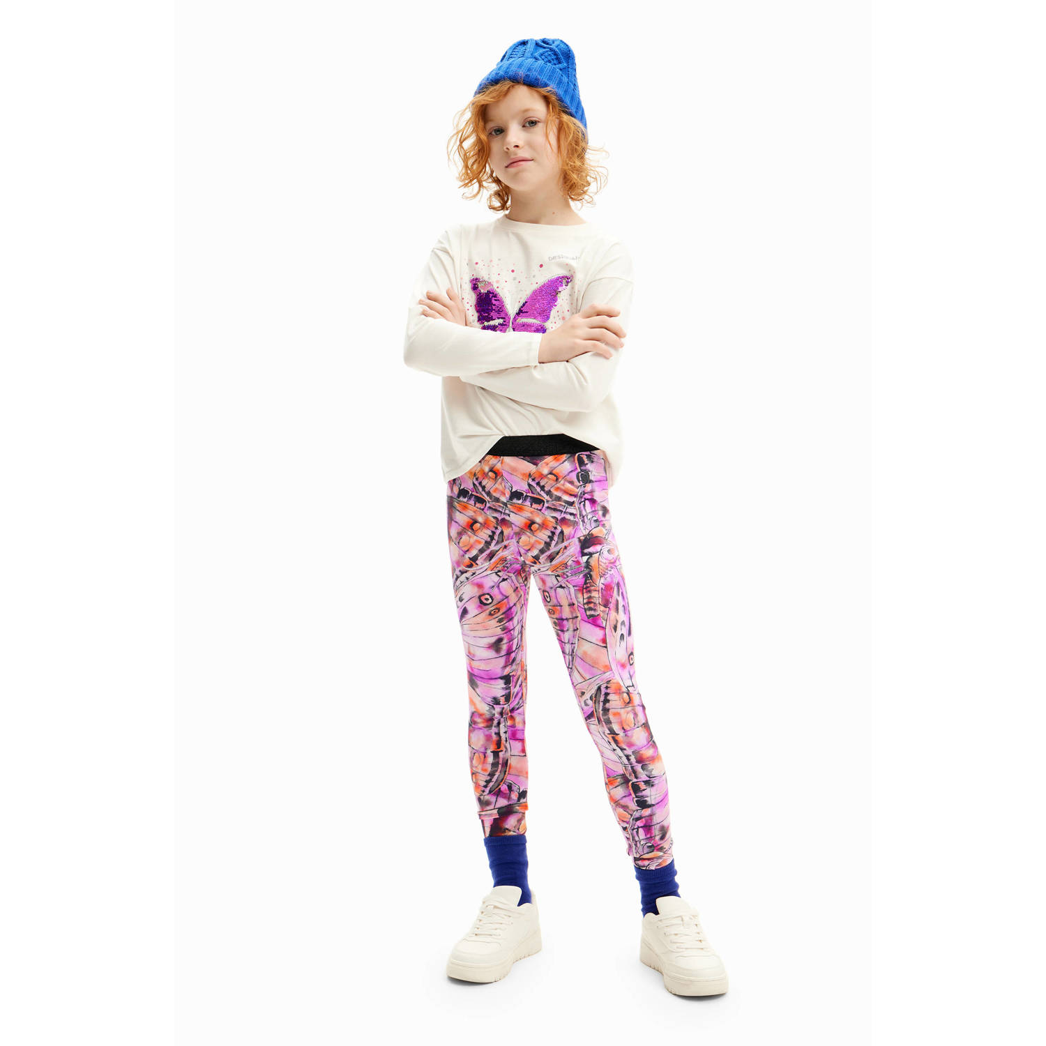 Desigual legging met all over print roze