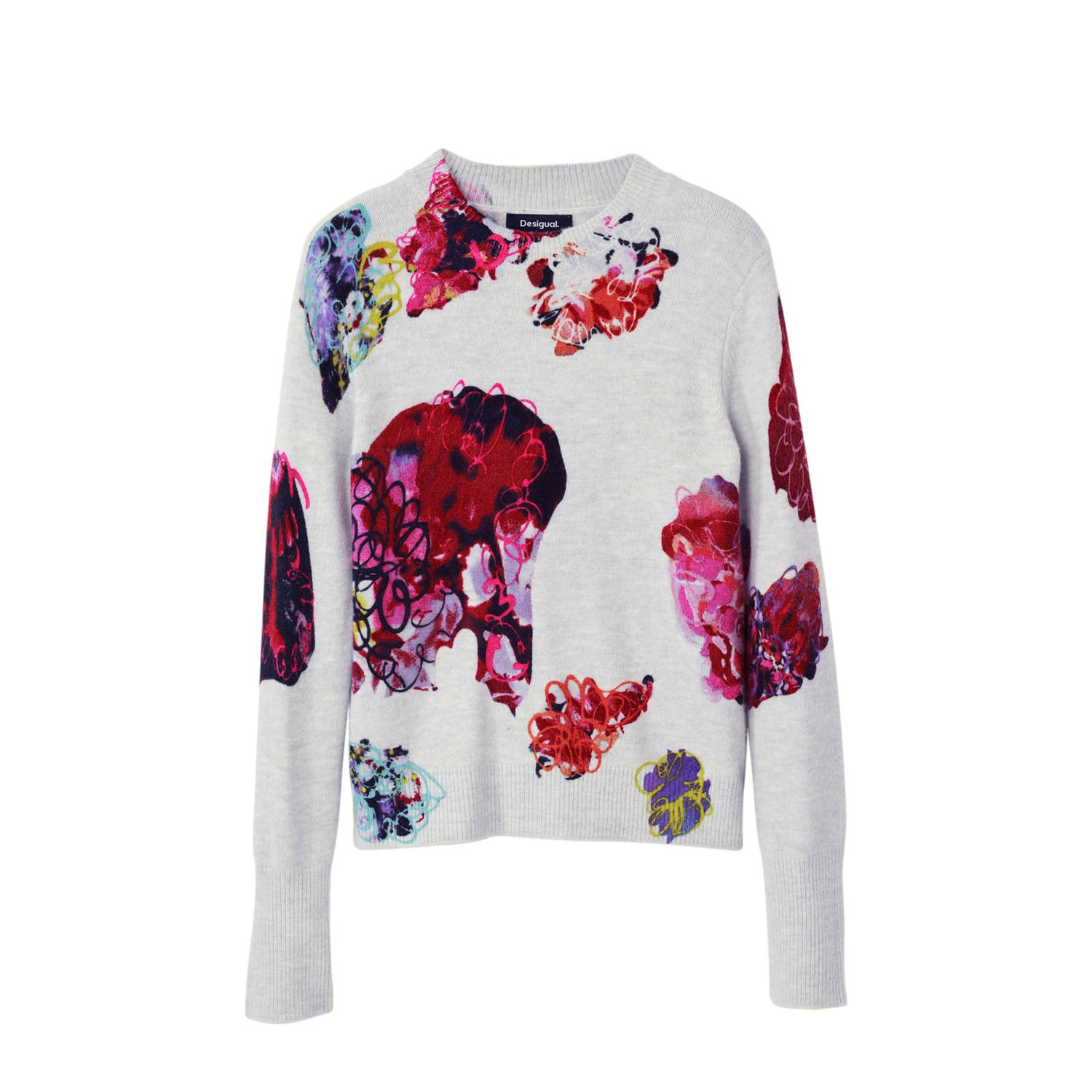 Desigual Bloemen Trui Herfst Winter Collectie Multicolor Dames