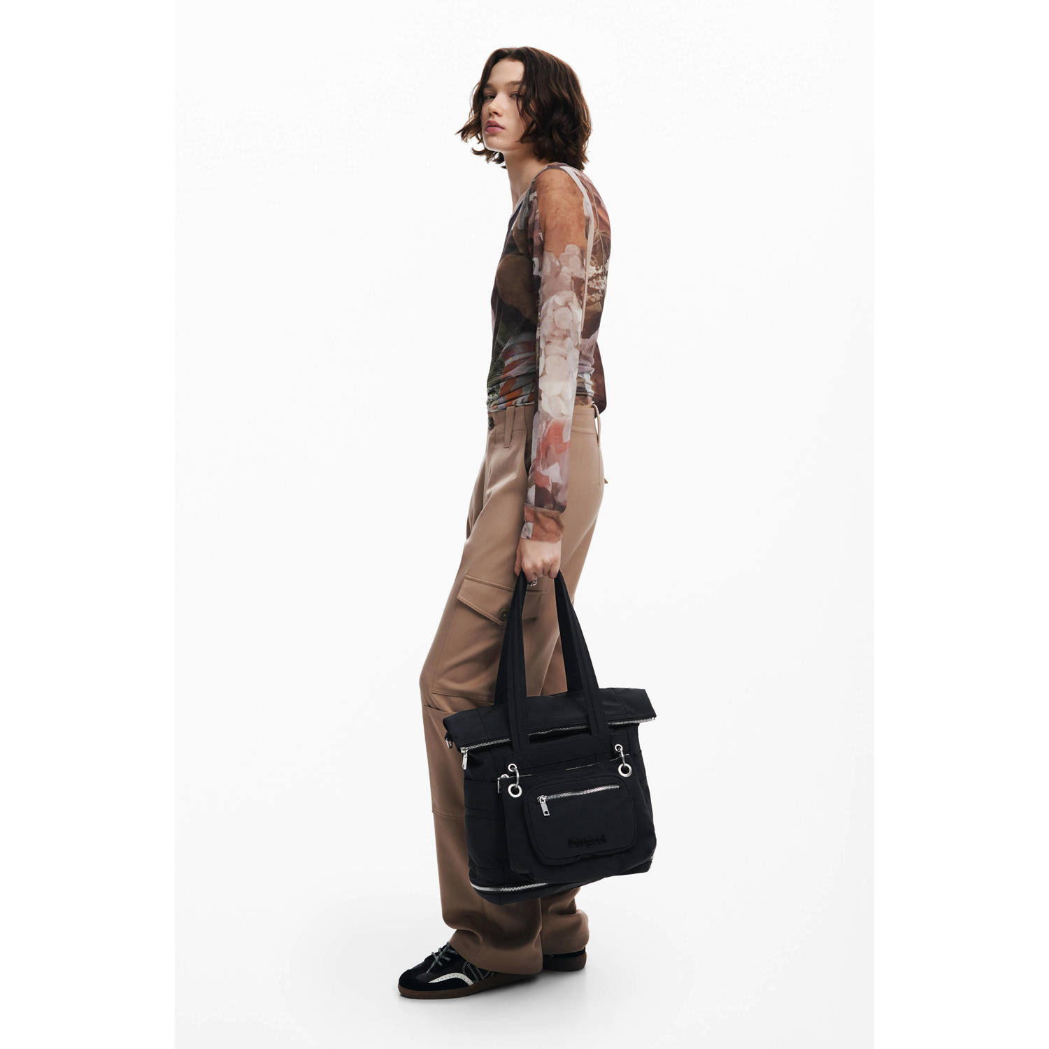 Desigual Basis Modulaire Voyager Rugzak Zwart Black Dames
