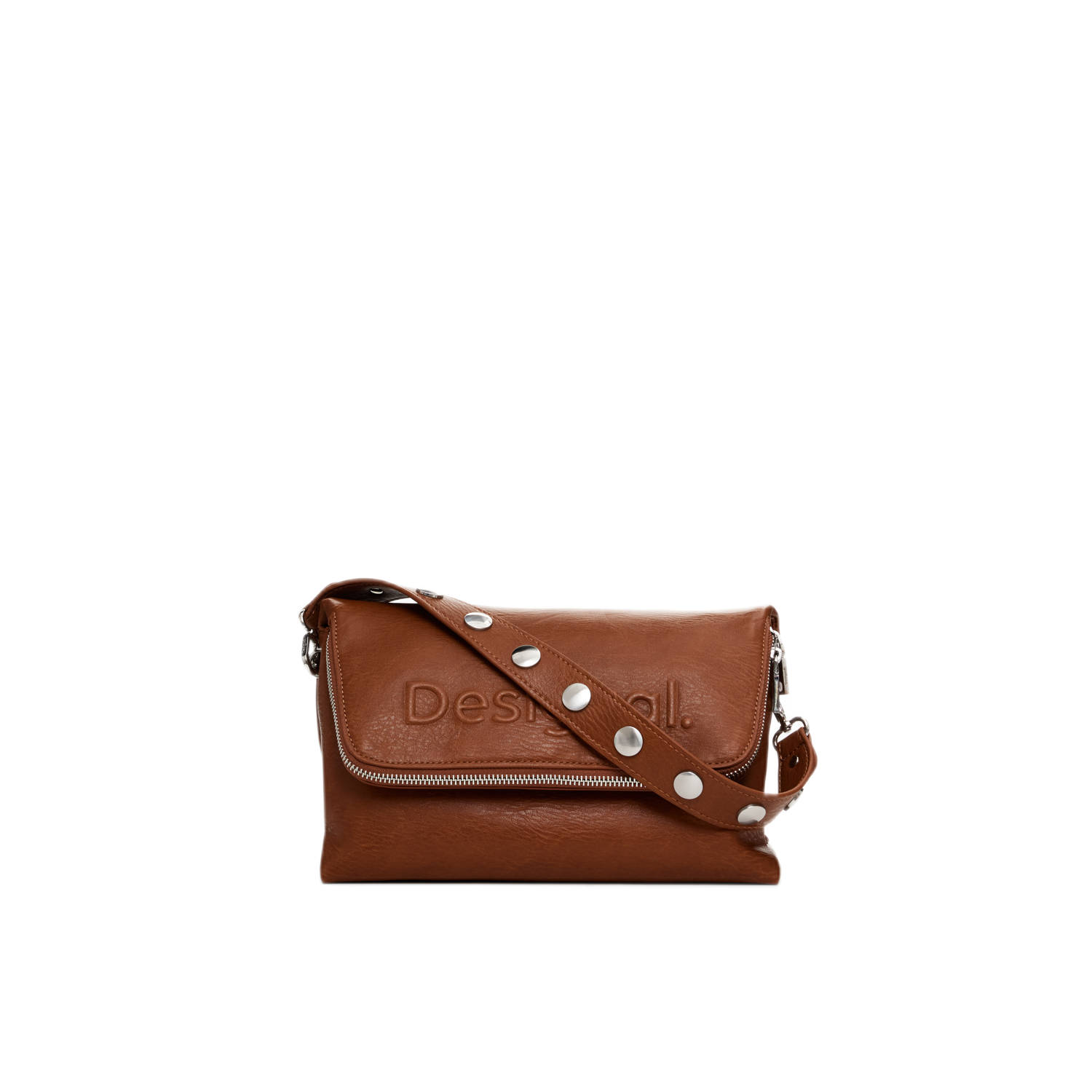 Desigual crossbody tas met studs bruin