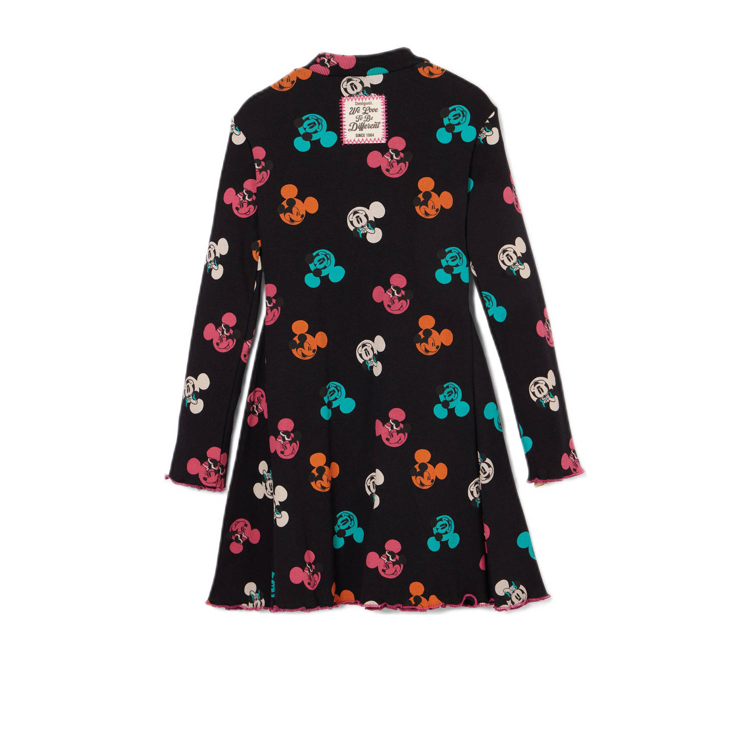 Desigual Mickey Mouse jurk met all over print zwart