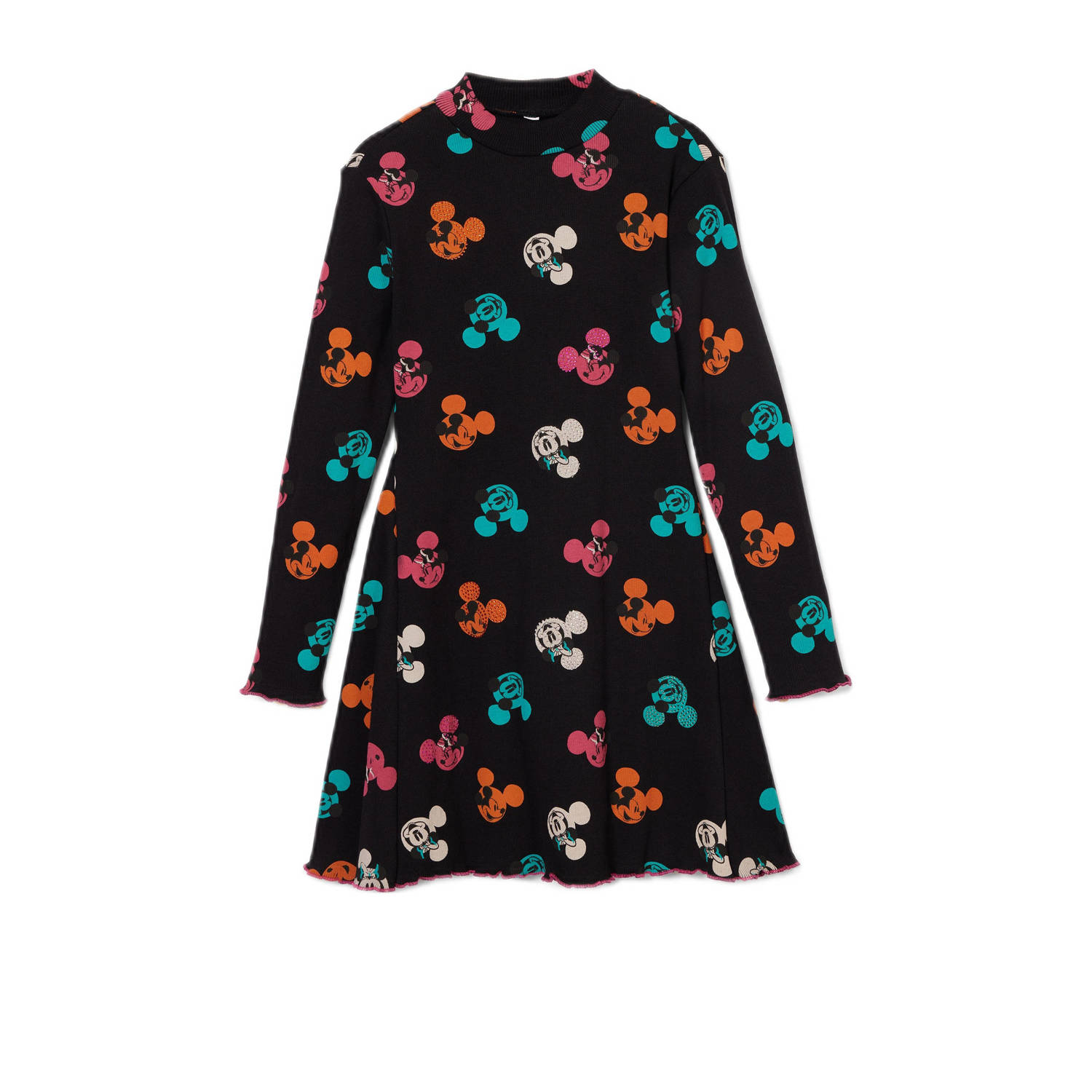 Desigual Mickey Mouse jurk met all over print zwart