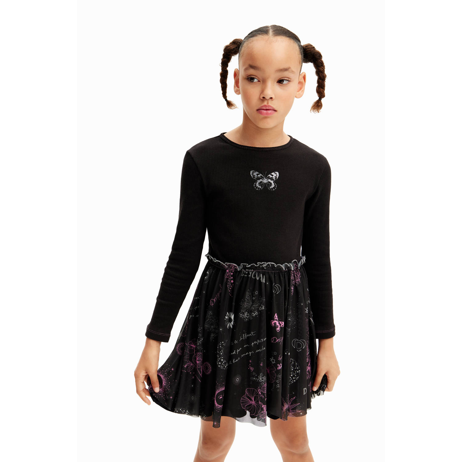 Desigual jurk met printopdruk zwart