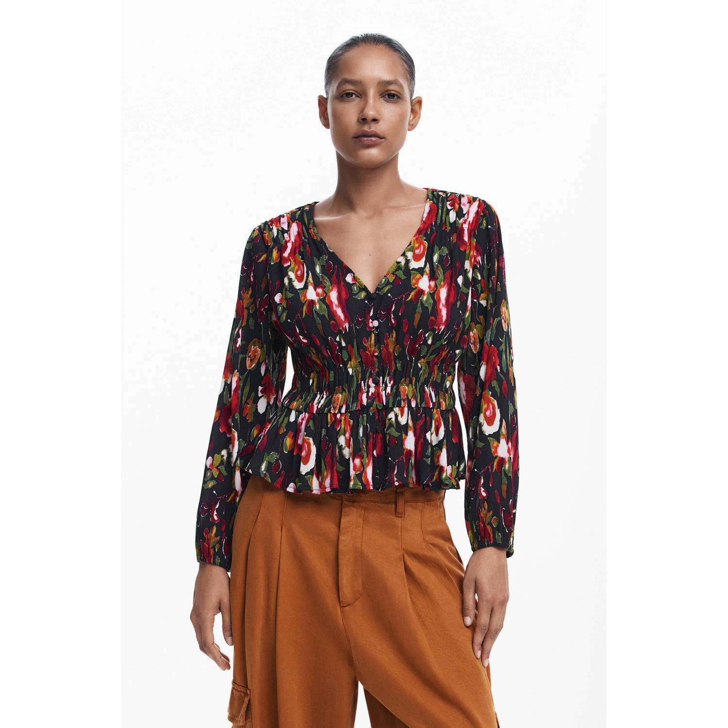 Desigual gebloemde blousetop multi