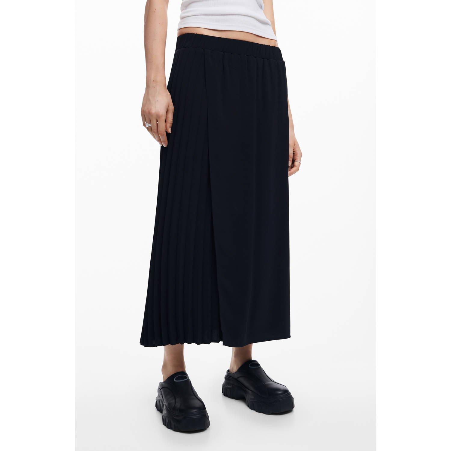 Desigual plissé rok zwart