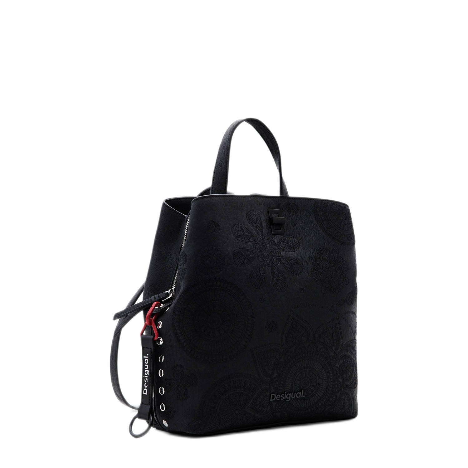 Desigual Zwarte handtas rugzak met rits Black Dames