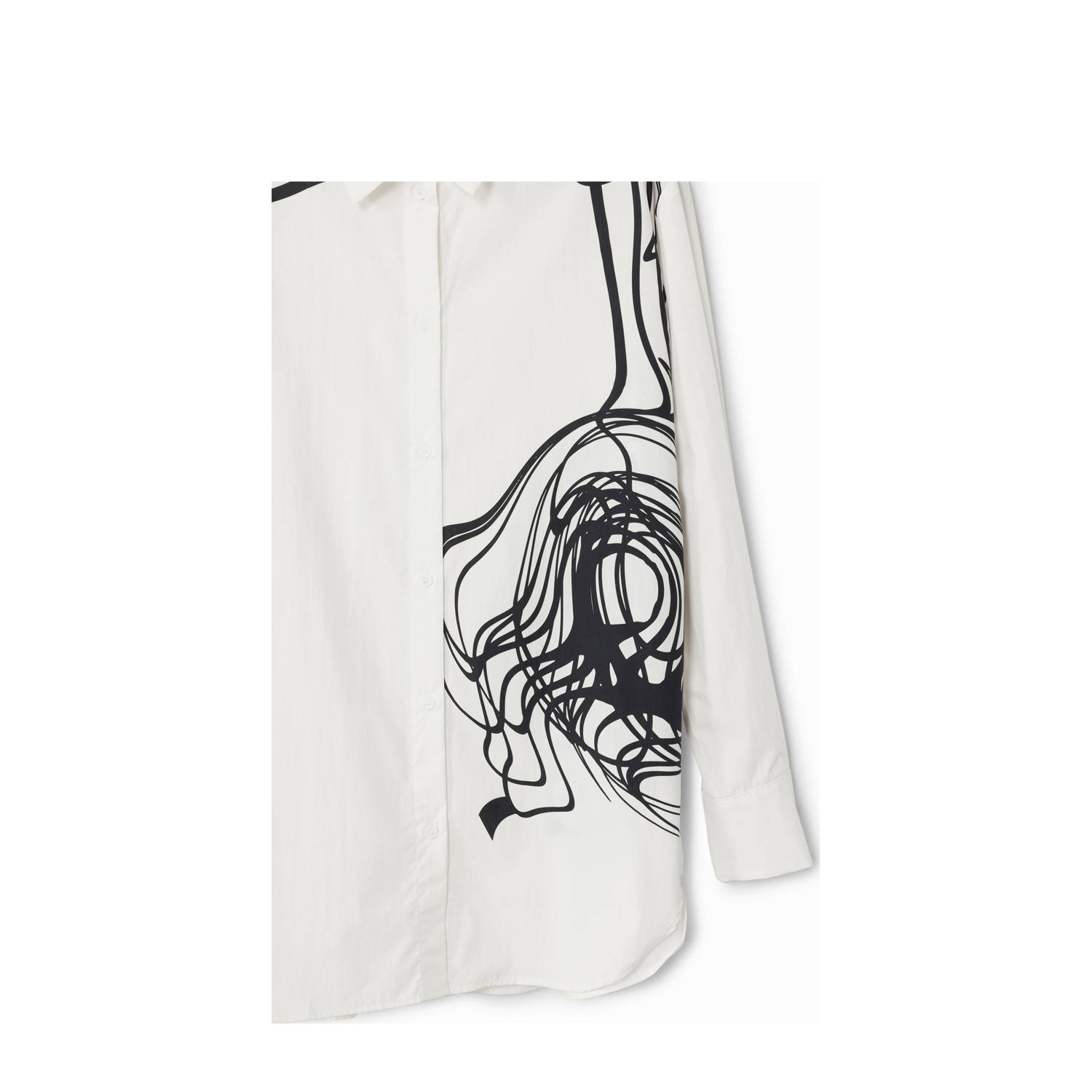 Desigual blouse met grafische print wit zwart