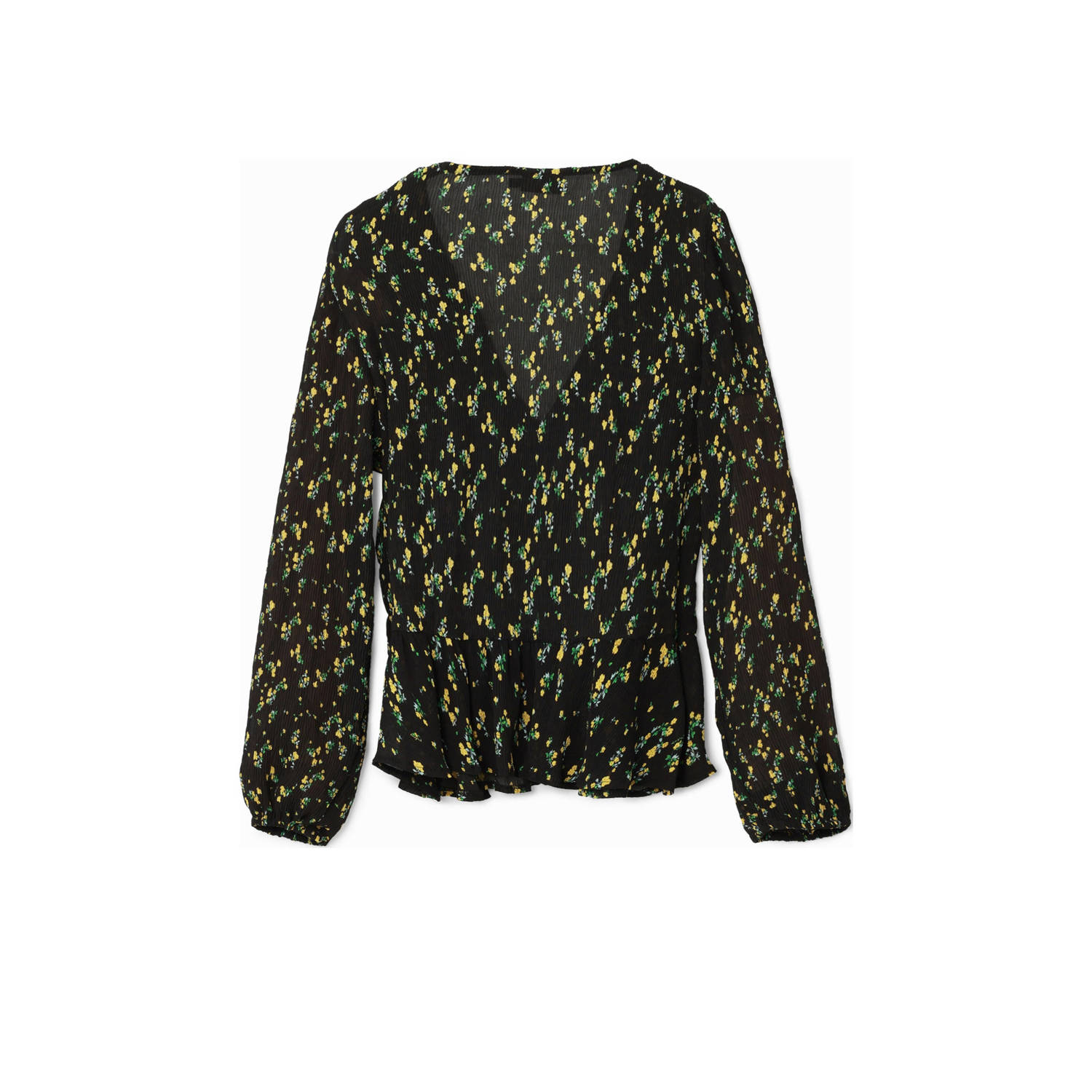 Desigual gebloemde blouse zwart geel