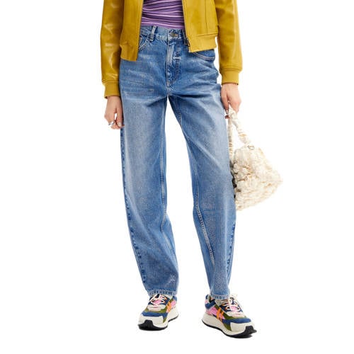 Desigual balloon fit jeans medium denim wash afbeelding