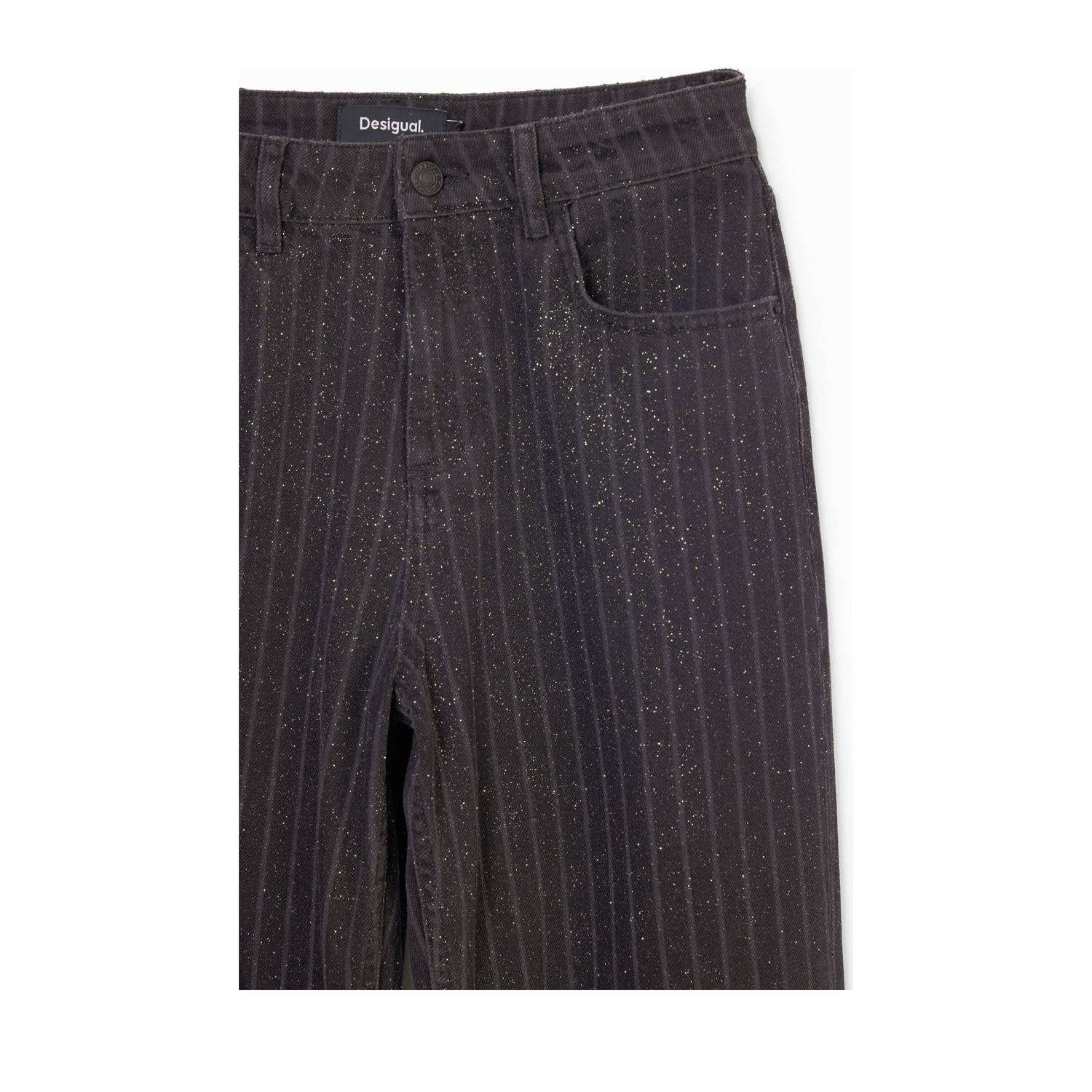 Desigual wide leg jeans black denim