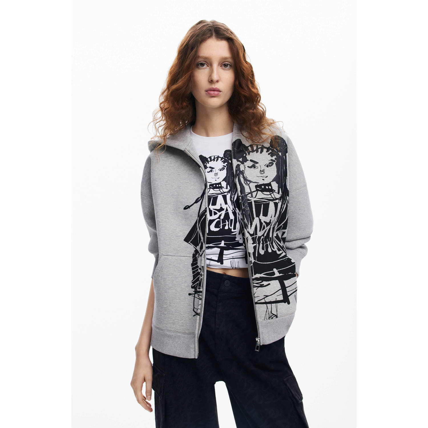 Desigual hoodie grijs