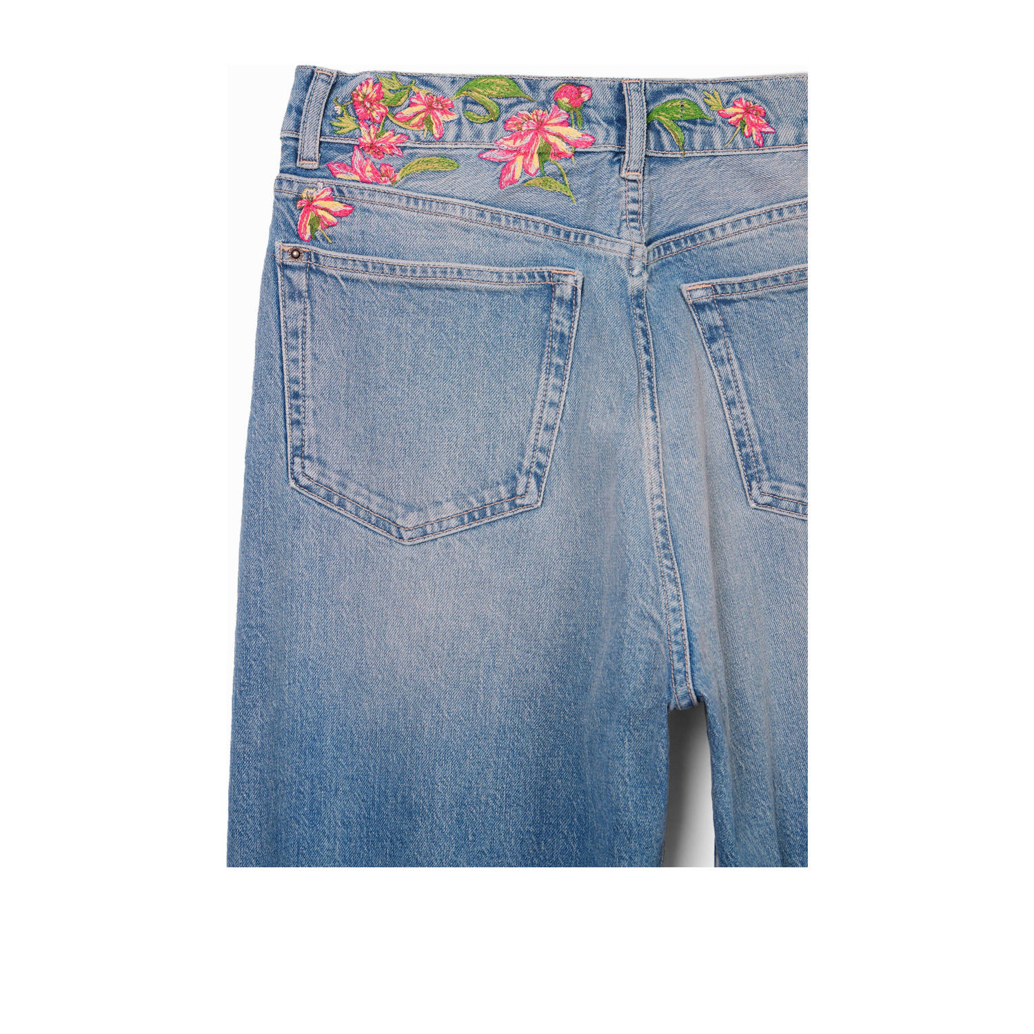 Desigual high waist slim fit jeans medium blue denim