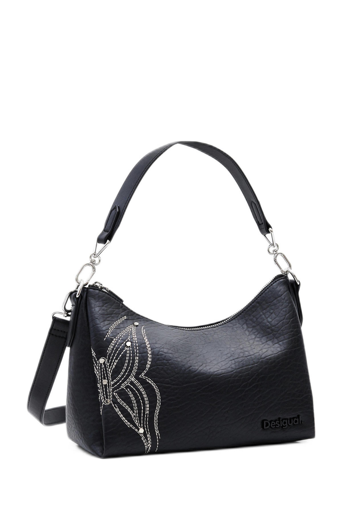 Desigual schoudertas met zebraprint zwart/wit