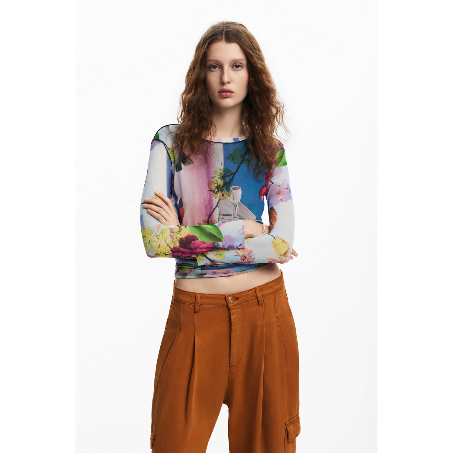 Desigual gebloemd T-shirt multi