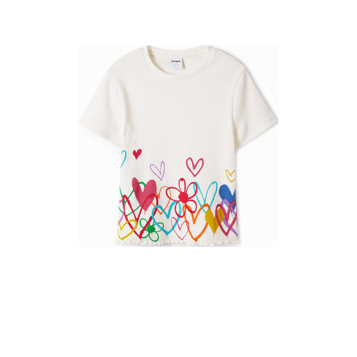 Desigual T-shirt met all over print wit multicolor