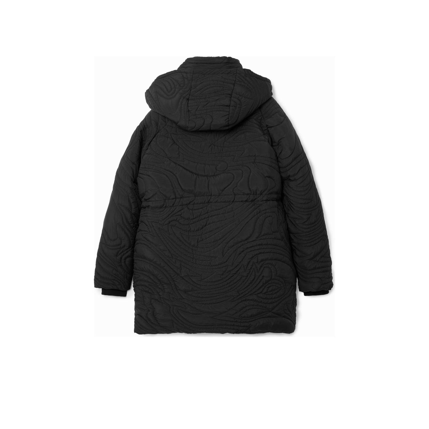 Desigual gewatteerde winterjas zwart