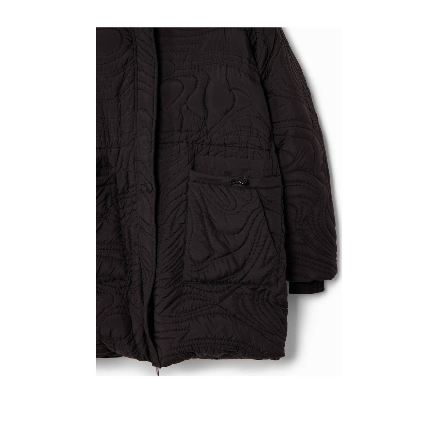 Desigual gewatteerde winterjas zwart