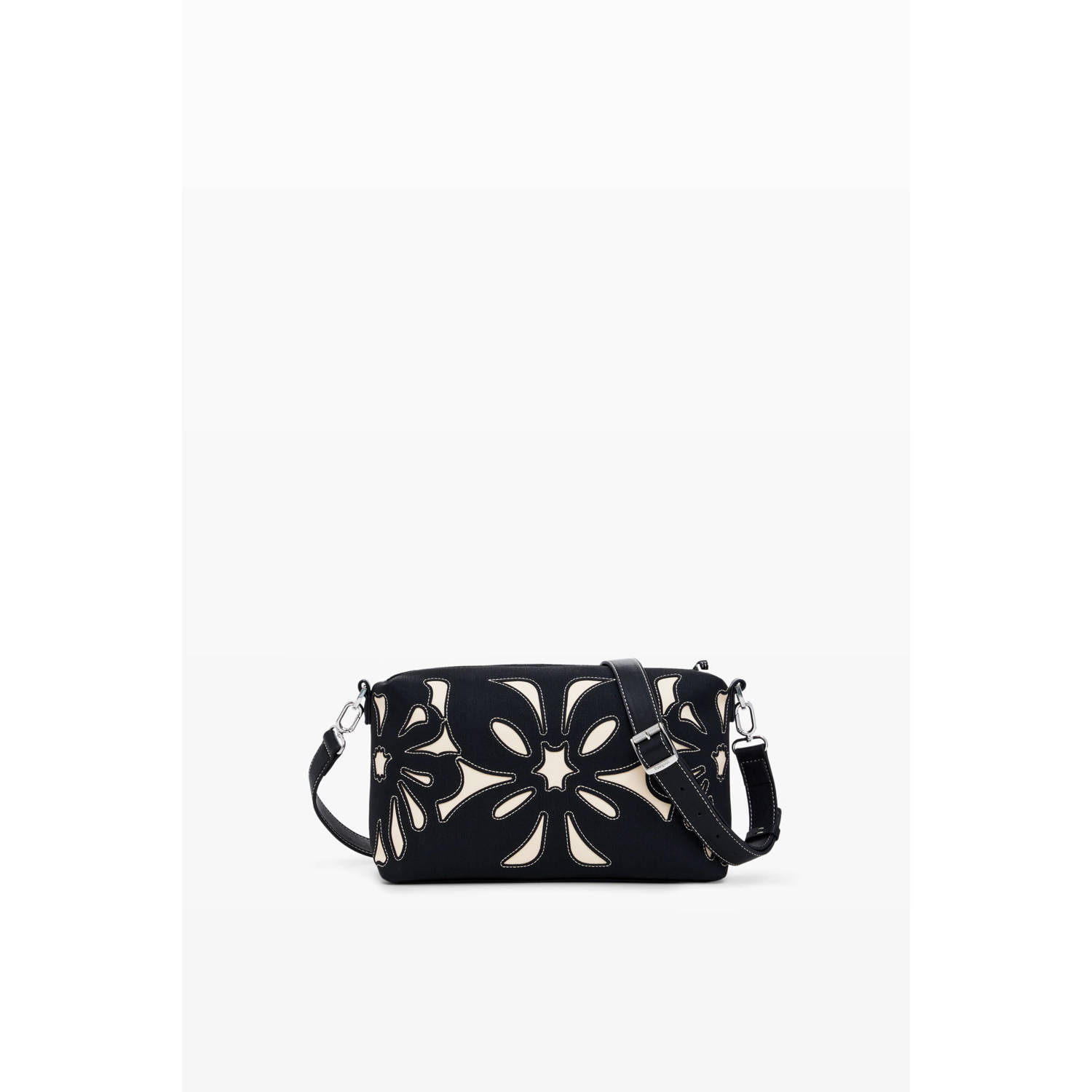 Desigual crossbody tas met bloemen zwart