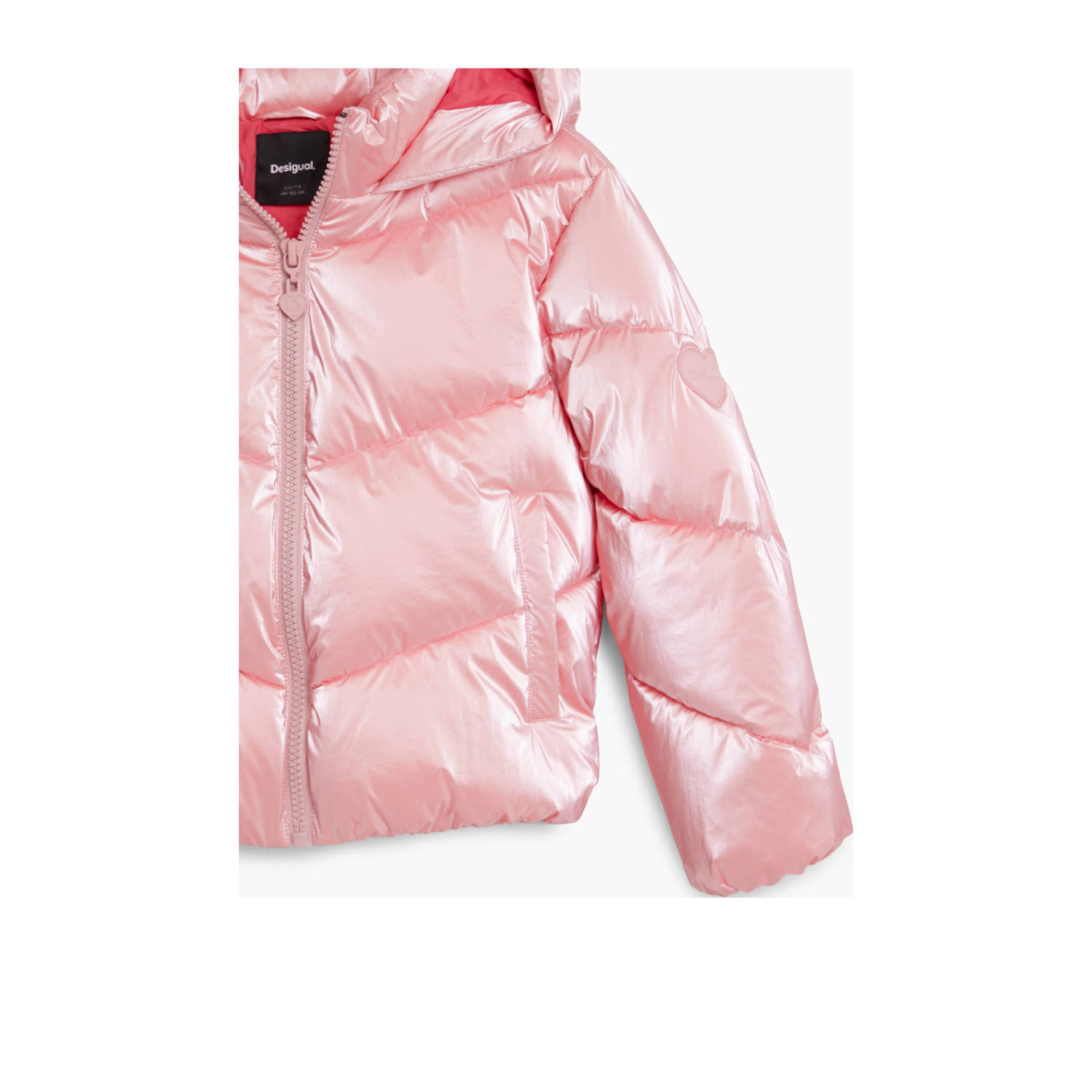 Desigual gewatteerde winterjas lichtroze