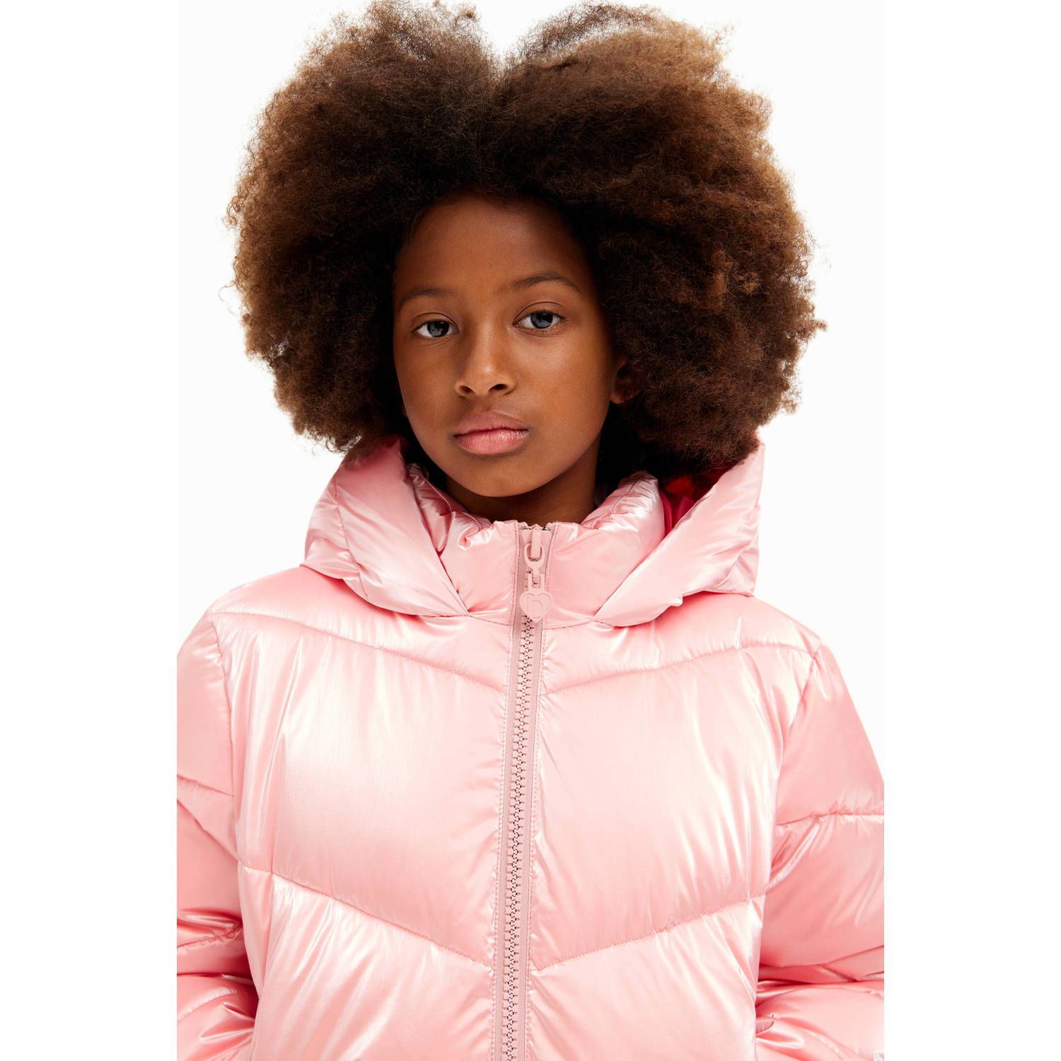 Desigual gewatteerde winterjas lichtroze