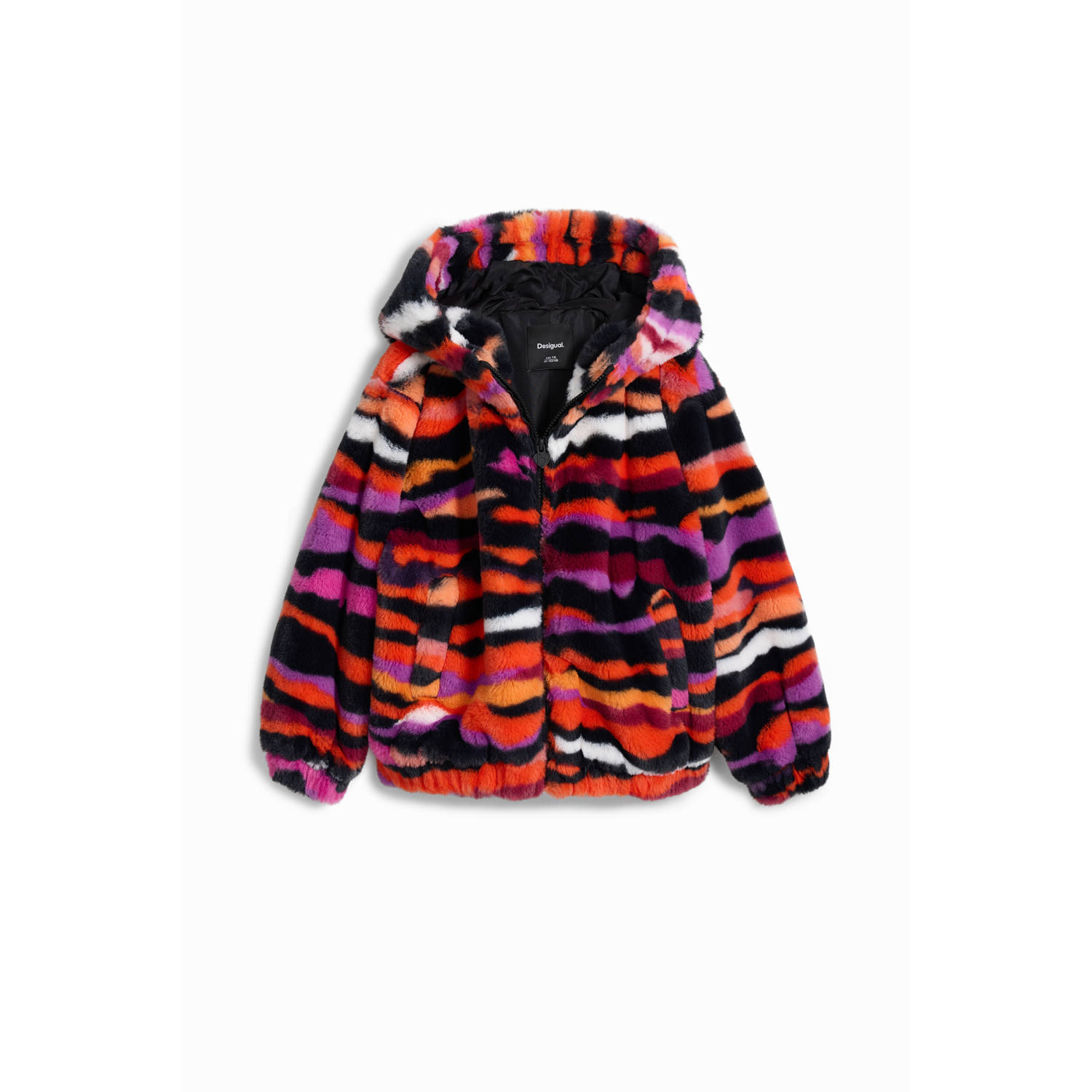 Desigual tussenjas met all over print oranje paars roze