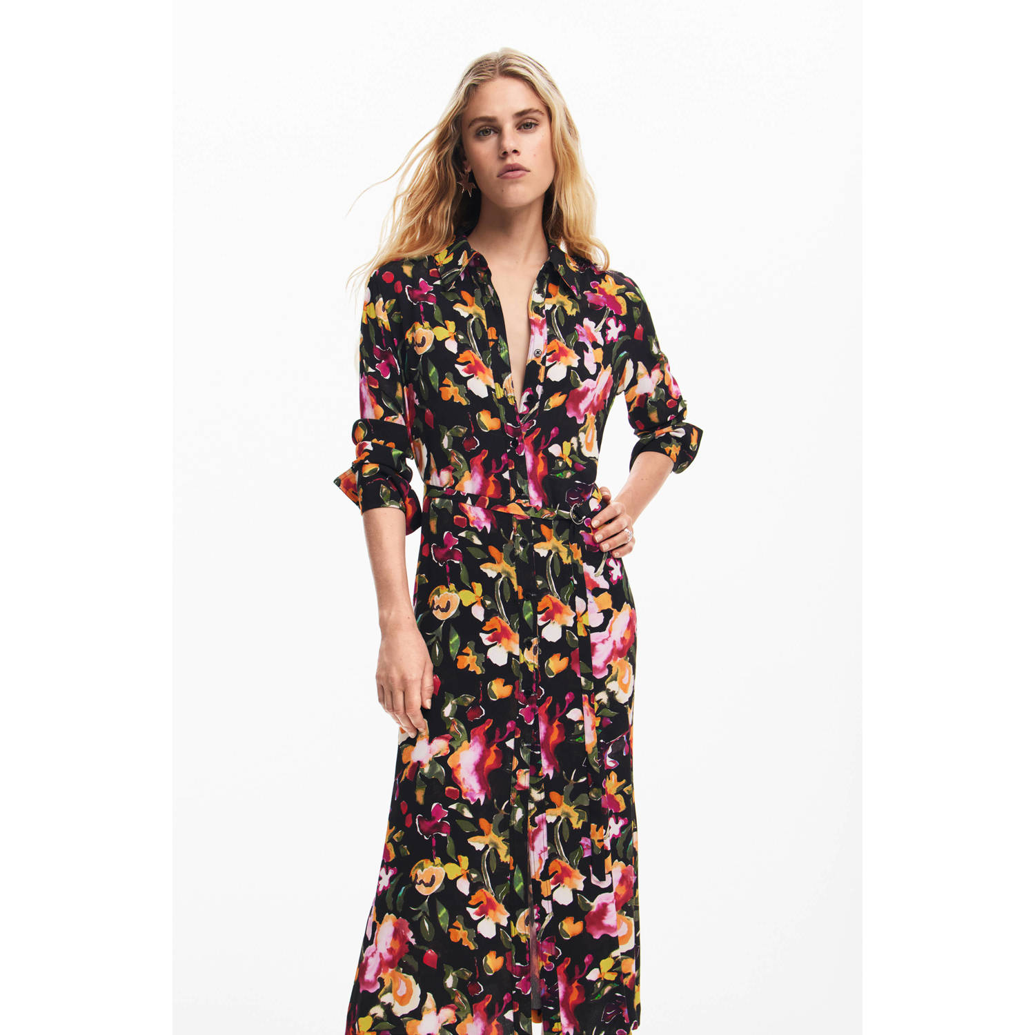 Desigual gebloemde blousejurk multi
