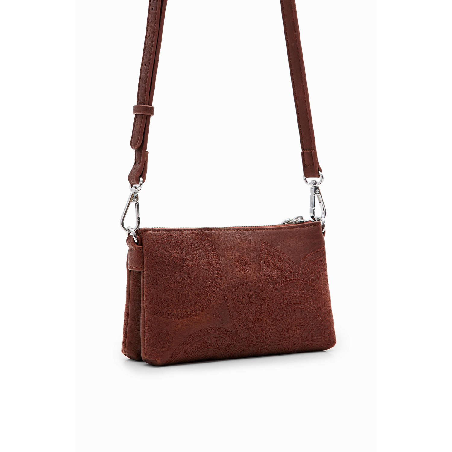Desigual mini crossbody tas cognac
