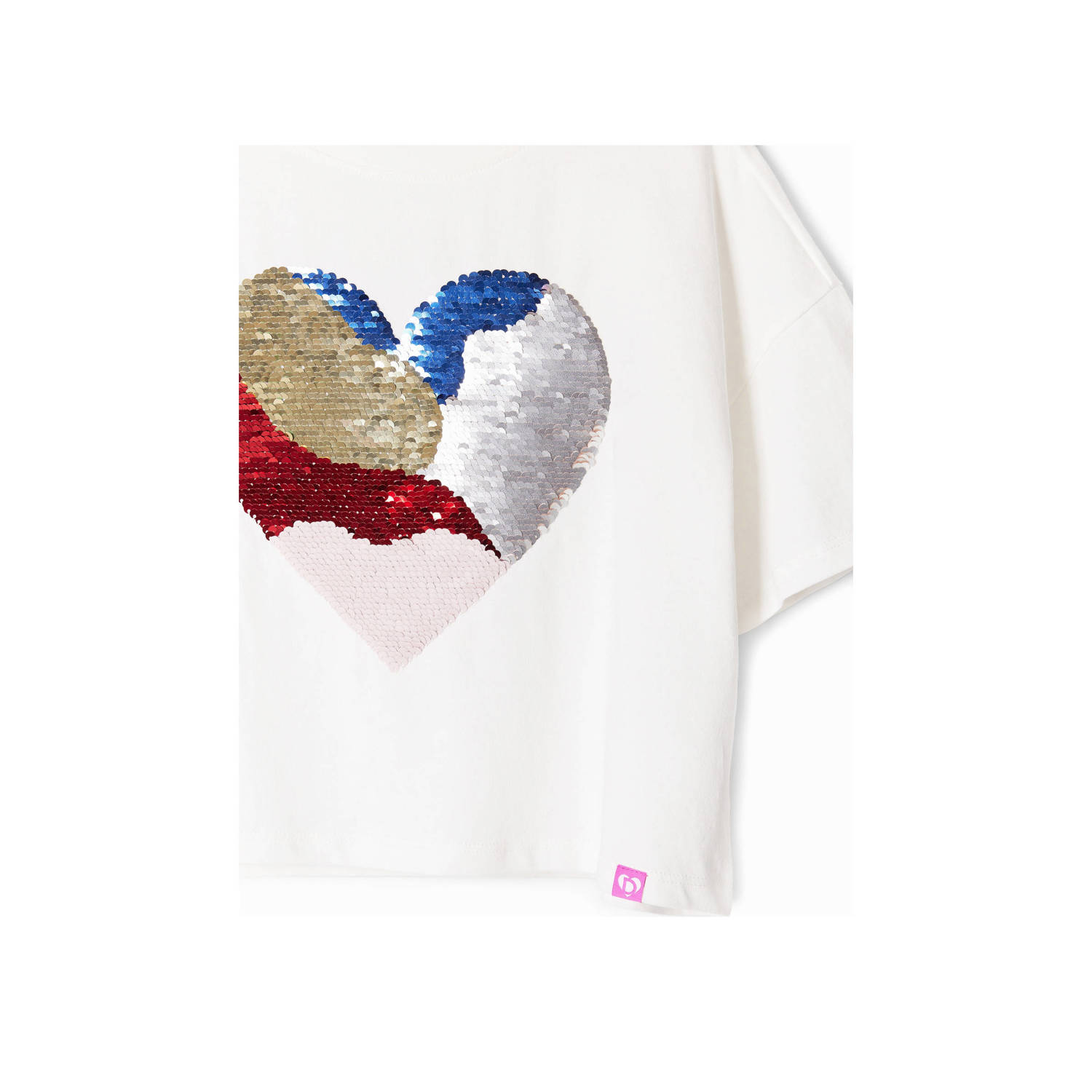 Desigual T-shirt met printopdruk wit