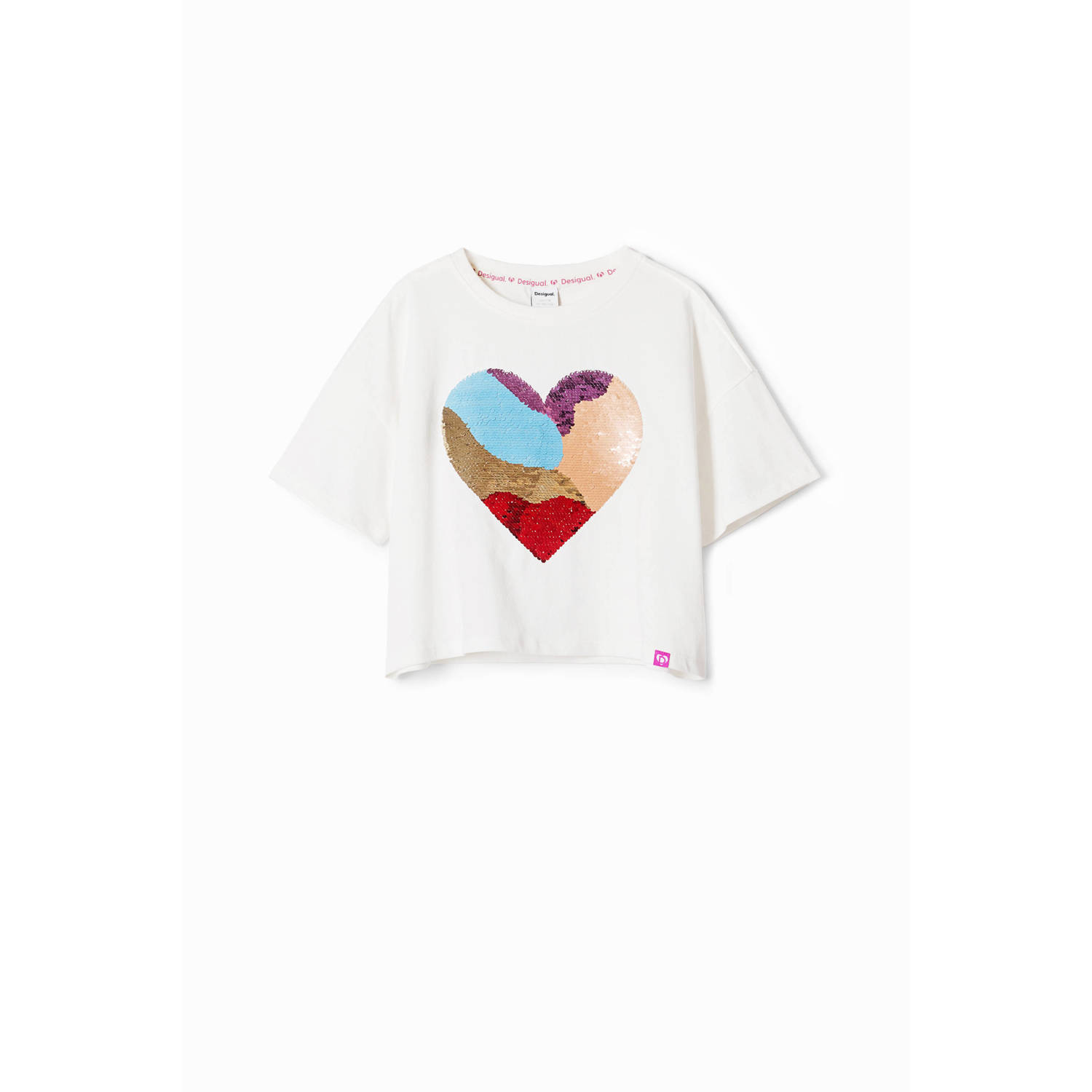 Desigual T-shirt met printopdruk wit