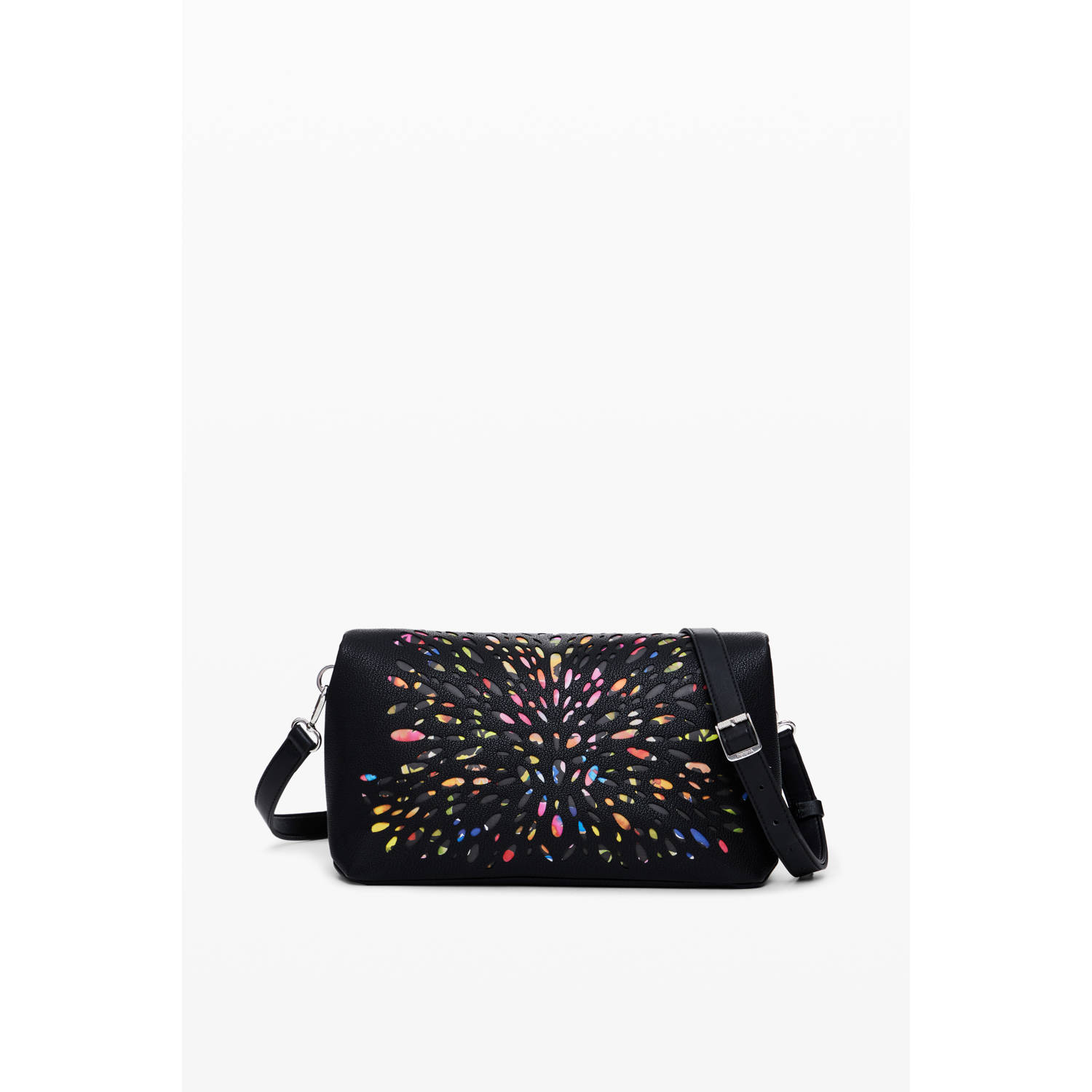 Desigual crossbody tas met all over print zwart multi